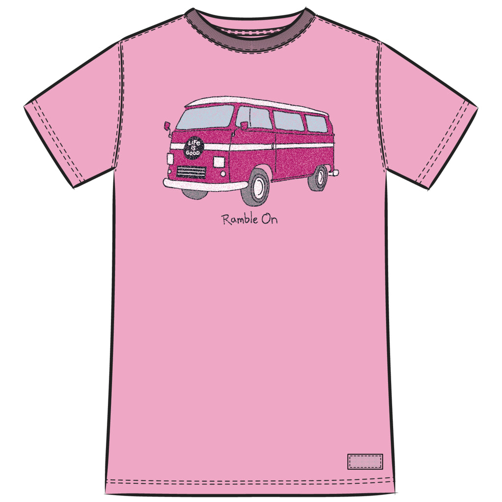 Life is Good Women's Ramble On Crusher Tee, Pink