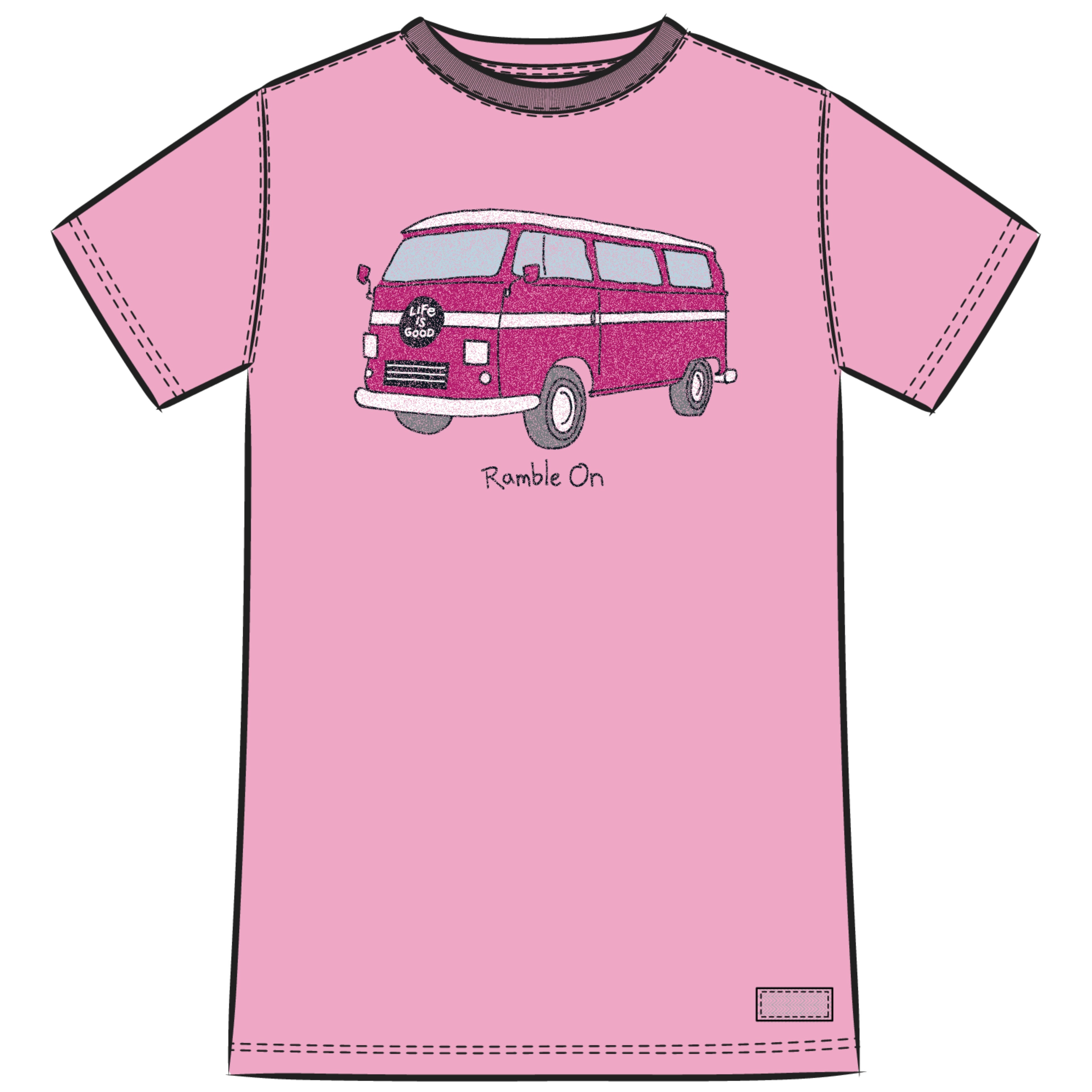 Life is Good Women's Ramble On Crusher Tee, Pink