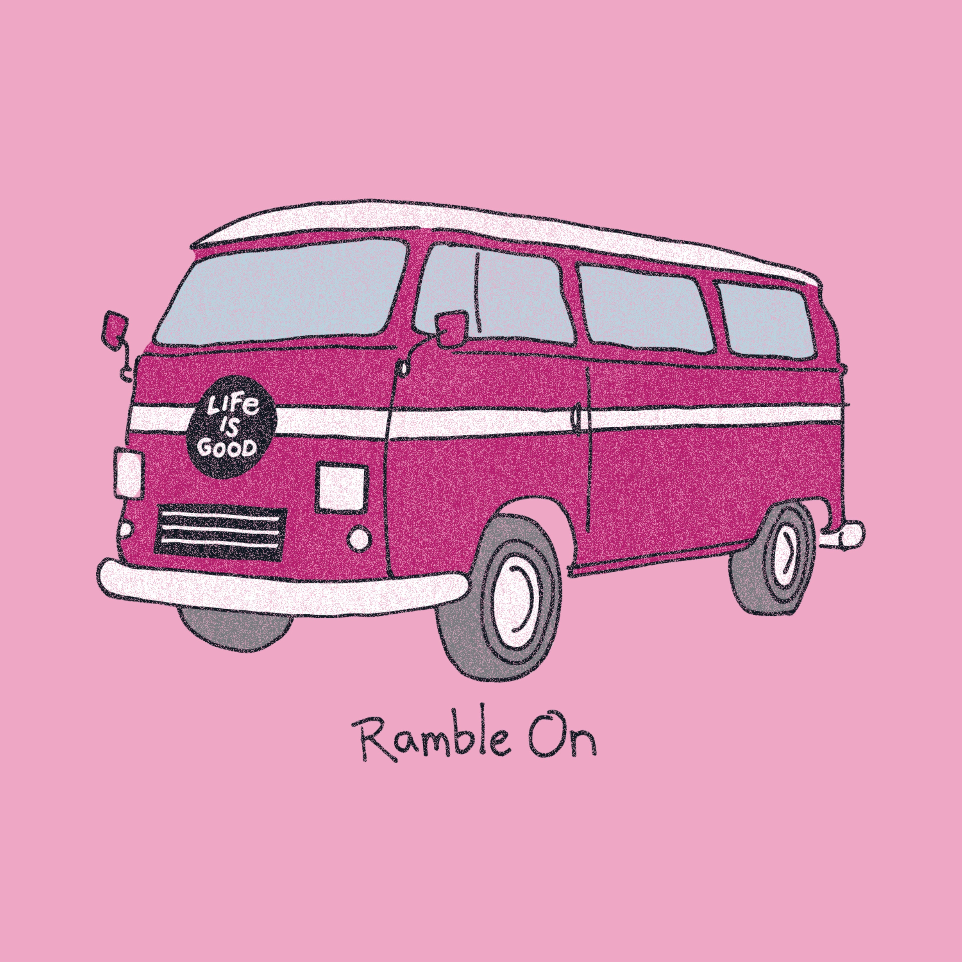 Life is Good Women's Ramble On Crusher Tee, Pink