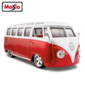 1:25 AllStars VW Van "Samba" Miasto Diecast, White/Red