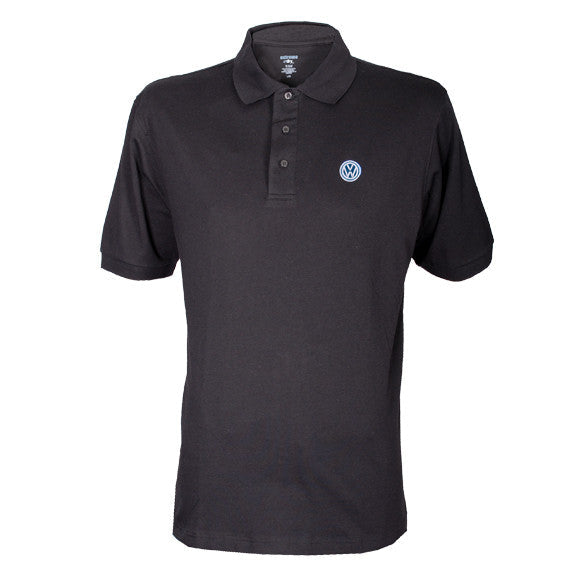 VW Black Edry Double Knit Polo