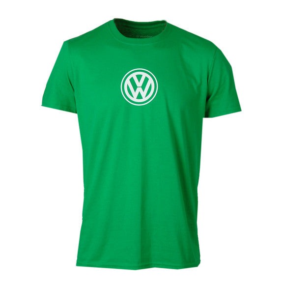 VW Logo Tee, Heather Irish Green